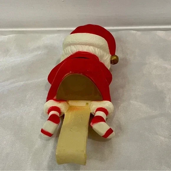 Vintage Russ Christmas Stocking Hanger Santa Claus with Striped Socks Joy - Picture 7 of 15